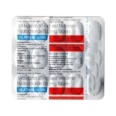 VILATIN M 50/500 Tablet 15's - Diabetes-Ant