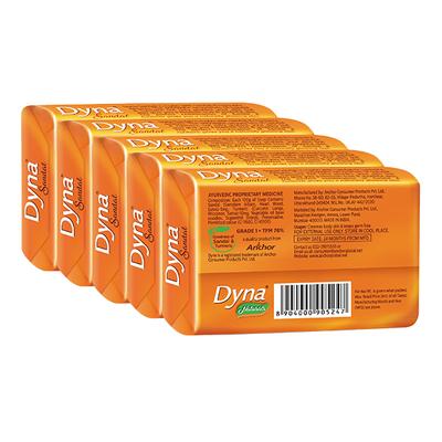 Dyna Naturals Soap - Sandal & Turmeric (Pack of 5 x 100gm) - Soaps