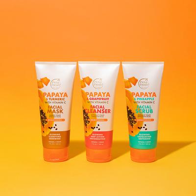 Petal Fresh Brightening Papaya Facial Cleanser With Vitamin C 200 ml - Scrubs & Exfoliants
