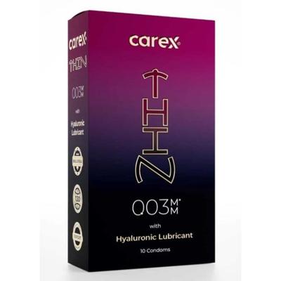 Carex 003 Hyaluronic Lubricant Condoms 3's - Plain/Flavoured Condoms