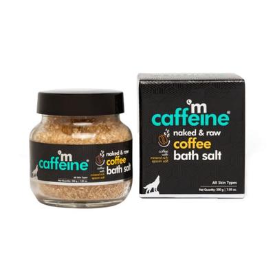 mCaffeine Epsom Bath Salt with Therapeutic Coffee Vanilla Fragrance Detoxifies & Relieves Stress 200 gm - Bath Salts