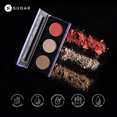 Sugar Cosmetics Contour De Force Face Palette - 03 Fierce Feat 12gm - Face Palettes