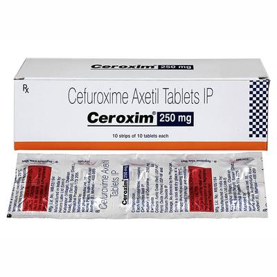 Ceroxim 250mg Tablet 10'S - Bacterial Infections-Cep