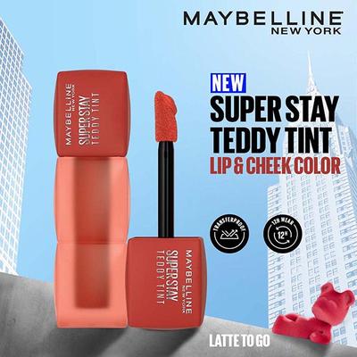 Maybelline New York Superstay Teddy Tint - Lip and Cheek Color, Latte To Go 5 ml - Liquid Lipsticks