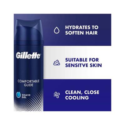 Gillette Shave Gel Comfortable Glide 195 gm - Shaving Gels