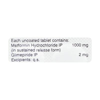 Glycomet Gp2 Forte Tablet 10'S - Diabetes-Ant