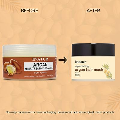 Inatur Hair Treatment Mask - Argan 200 gm - Hair Masks & Packs