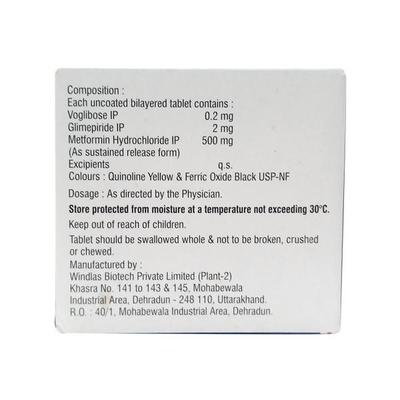 Zuvog Trio 2mg Tablet 10'S - Diabetes-Ant