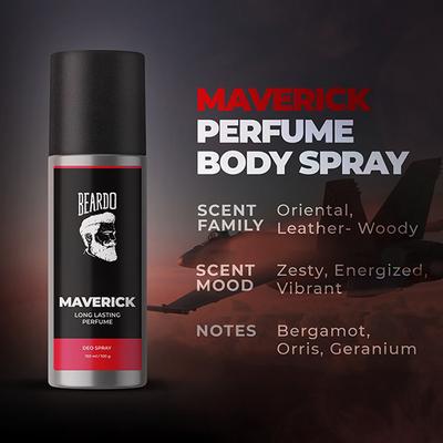 Beardo Maverick Perfume Deo Spray for Men, Strong and Long Lasting 150 ml - Men Deodorants/Roll-Ons
