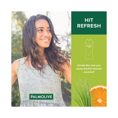 Palmolive Aroma Morning Tonic Body Wash Showergel Single Bottle with A Free Loofah 250 ml - Shower Gels & Body Wash