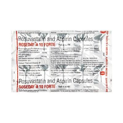 Roseday A Forte 10mg Capsule 10'S - High Cholesterol-Dys