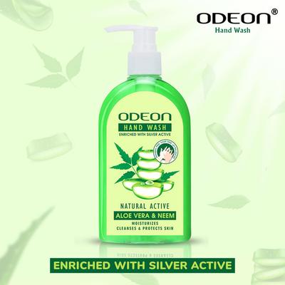 Odeon Hand Wash Aloe Vera & Neem Natural Active 250 ml - Hand Wash & Soaps