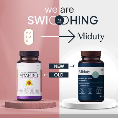 Miduty Pure & Natural Vitamin E Veg Softgels 30's - Multi-Vitamins
