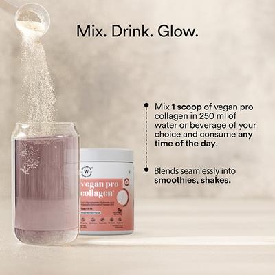 Wellbeing Nutrition Vegan Pro Collagen, Clinically Proven Plant Based Peptides, Hyaluronic Acid, Astaxanthin, Resveratrol 1 gm - Multi-Vitamins