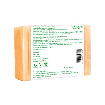 Organic Harvest Luxurious Bathing Bar-Ubtan Bathing Bar for Gentle Cleansing, Soap for Glowing Skin 125 gm - Soaps