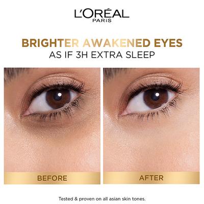 Loreal Paris Glycolic Bright Dark Circle Eye Serum with 3% (Glycolic + VIT CG + Niacinamide) 20 ml - Face Gels