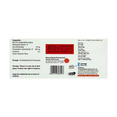 MONTEVAC FX Tablet 10's - Allergies-Ant