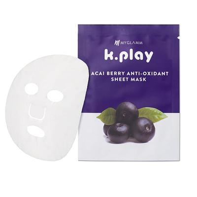Myglamm K.Play Acai Berry Anti - Oxidant Sheet Mask 20 Gm - Sheet Masks