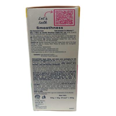 Veet Pure Normal Skin Body & full bikini Hair Removal Cream - Organic Aloe Vera & Rose Extracts (Pack of 50 + 10 g Free) 60 g - Hair Removal Accessories