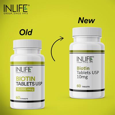 Inlife Biotin 10000 mcg Tablets 60's - Hair & Skin