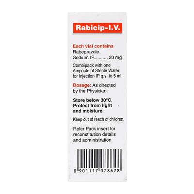 Rabicip IV Injection 1's - Ulcer/Reflux/Flatulence-Aaa