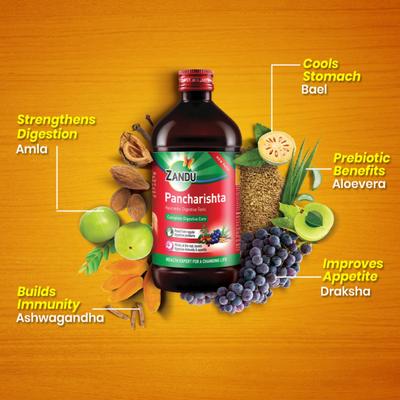 Zandu Pancharishta Digestive Tonic 450 ml - Digestive Care