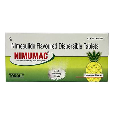 NIMUMAC PINEAPPLE FLAVOURED MOUTH DISSOLVING Tablet 10's - Pain relief-Nsa