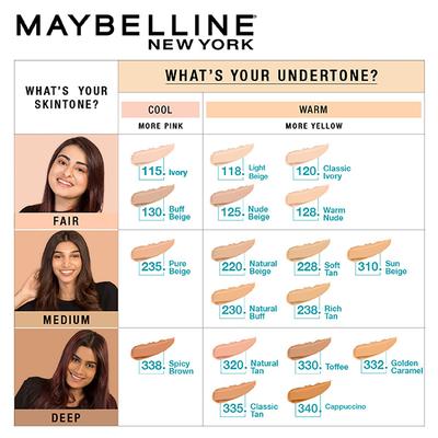 Maybelline New York Fit Me Matte+Poreless 16H Oil Control Spf 22 Foundation, 115 30 ml - Foundation