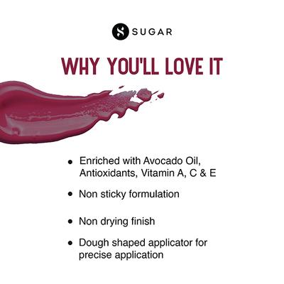 SUGAR Cosmetics Mettle Liquid Lipstick - 05 Polaris (Medium dark muted berry red) 7 gm - Liquid Lipsticks