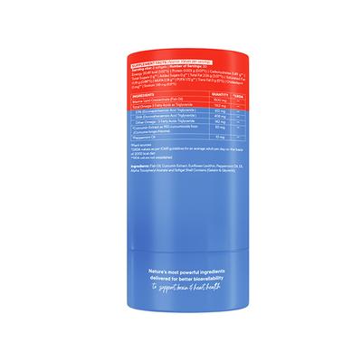 Wellbeing Nutrition slow triple strength Omega 3 fish oil with curcumin extract for brain, joint and heart - Omega Fish Oil Fatty Acids