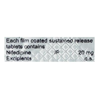 NEFIDINOL RETARD 20 Tablet 10's - Hypertension-Cal