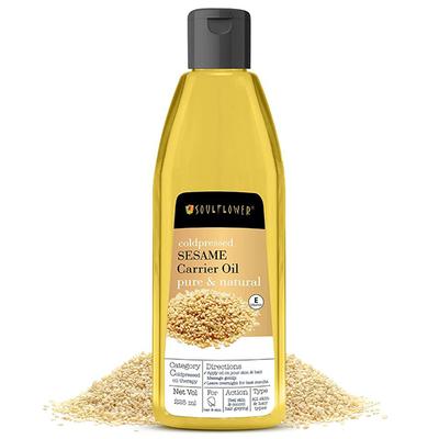 Soulflower Coldpressed Sesame Carrier Oil 225 ml - Hair Oils