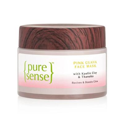 PureSense Pink Guava Face Mask with Kaolin Clay & Thanaka For Glowing Skin 65 gm - Face Mask