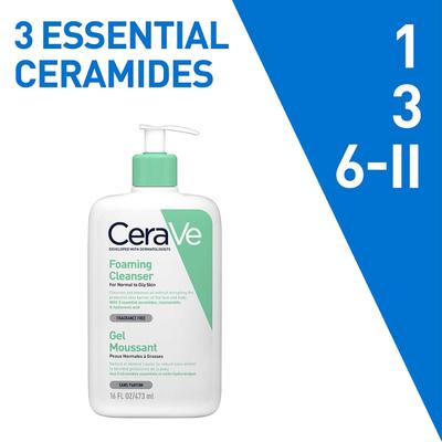 CeraVe Foaming Cleanser For Normal To Oily Skin 473 ml - Face Wash & Cleansers