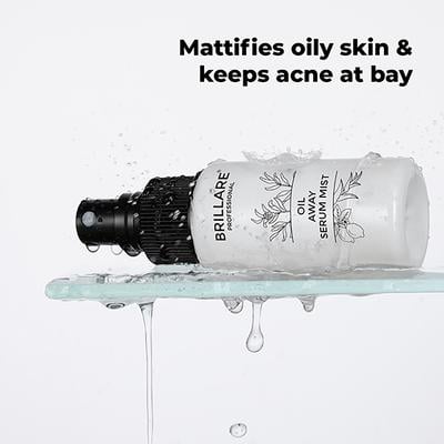 Brillare Professional Oil Away Natural Face Toner with Tea Tree, Lemon and Zinc 50 ml - Toners