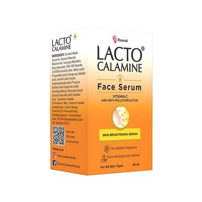 Lacto Calamine Vitamin C Serum with Pollushield, Vitamin E, B3 and B5, Skin Brightening Serum 30 ml - Face Serum