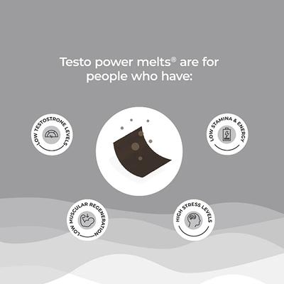 Wellbeing Nutrition Melts Testo Power Testofen, Himalayan Shilajit, Ginkgo biloba 30 Strips - Sexual Care