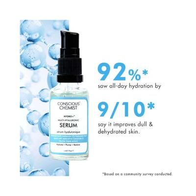 Conscious Chemist Hydrating & Plumping Serum 3% Multi-Molecular Hyaluronic Acid Serum 15 ml - Face Serum