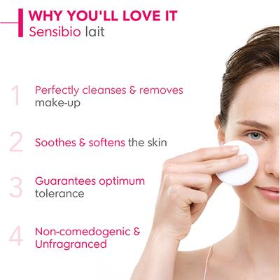 Bioderma Sensibio Lait A non-rinse makeup removing milk that gently cleanses sensitive skin 250 ml - Make Up Removers