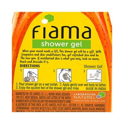 Fiama Shower Gel Peach & Avocado Body Wash with Skin Conditioners for Soft Moisturised Skin pump 500 ml - Shower Gels & Body Wash