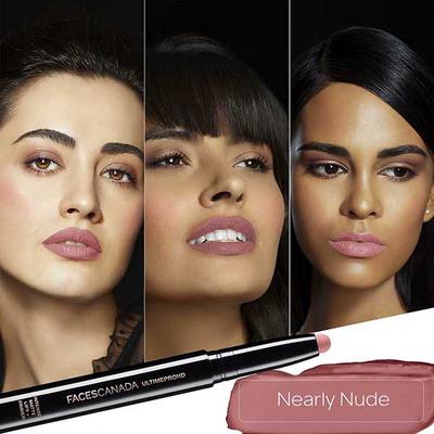 Faces Canada Ultimepro Hd Intense Matte Lips + Primer Nearly Nude 08 1.4 Gm - Lip Crayons