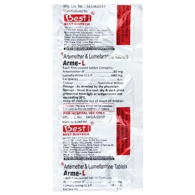 ARME L Tablet 6's - Malarial