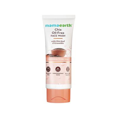 Mamaearth Chia Oil-Free Face Wash with Chia Seed & Ceramides for Normal to Oily Skin 100 ml - Face Washes