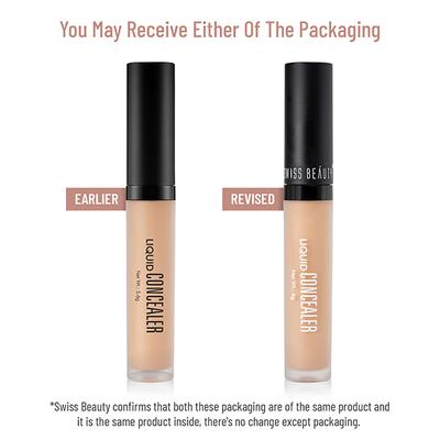 Swiss Beauty Liquid Light Weight Concealer with Full Coverage Shade- Natural 6 gm - Concealer