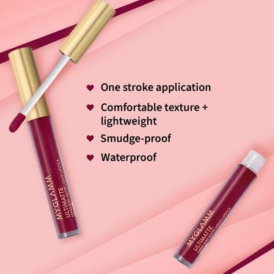 MyGlamm Ultimatte Long Stay Matte Liquid Lipstick-Berry Charmer 2.5 ml - Lipsticks