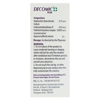 Decomic Plus Eye Drops 10ml - Eye conditions-Oph