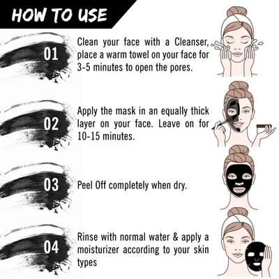 Keya Seth Aromatherapy Charcoal Peel Off Mask Vitamin C & Rose Extract 50ml - Face Packs