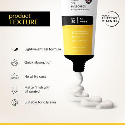 Deconstruct Lightweight Gel Sunscreen- SPF 55+ PA+++ 50 gm - Face Sunscreen