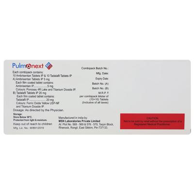 PULMONEXT KIT Tablet 10's - Hypertension-Oah