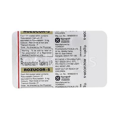 Rozucor 5mg Tablet 15'S - High Cholesterol-Dys